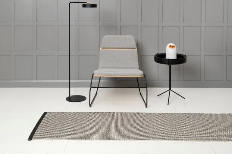 Pappelina Effi rug 70 x 200 cm, black - warm grey - vanilla