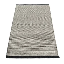 Pappelina Effi rug 85 x 160 cm, black - warm grey - vanilla