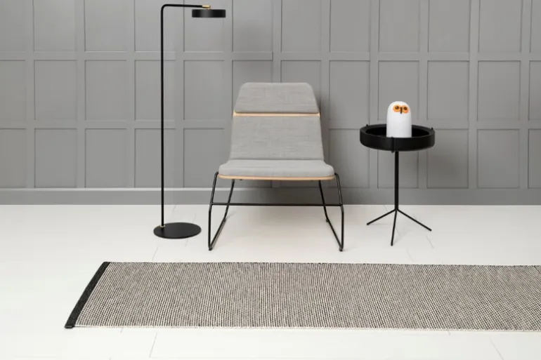 Pappelina Effi rug 85 x 160 cm, black - warm grey - vanilla