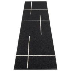 Pappelina Fred rug, 70 x 270 cm, black - vanilla