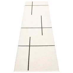 Pappelina Fred rug, 70 x 270 cm, black - vanilla