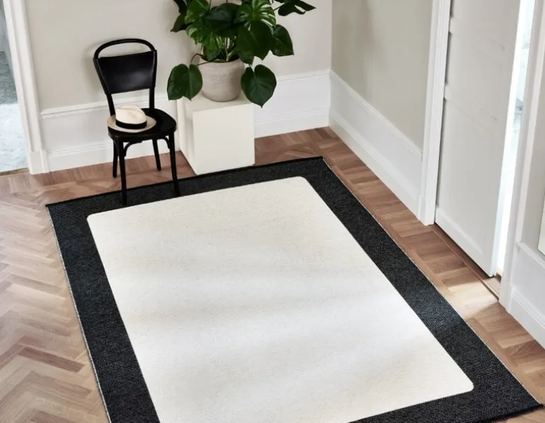 Pappelina Ilda rug, 70 x 120 cm, black - vanilla