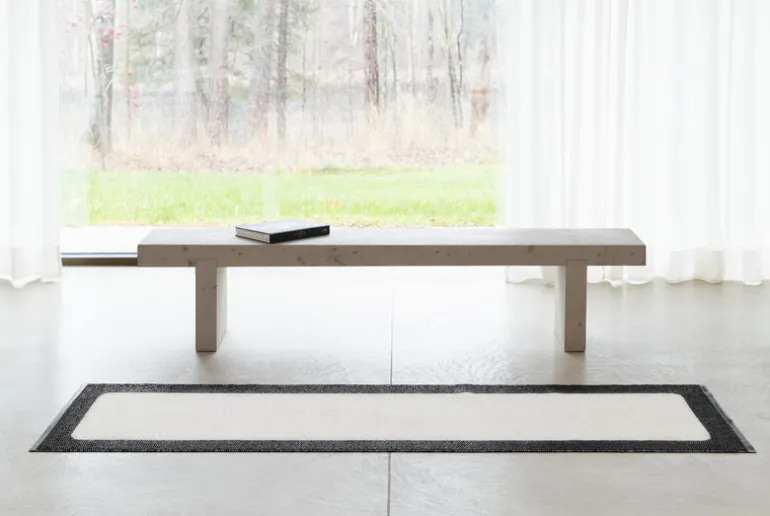 Pappelina Ilda rug, 70 x 180 cm, black - vanilla