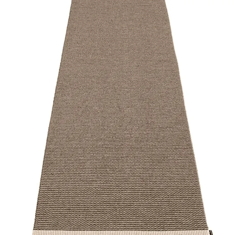 Pappelina Mono rug, 85 x 260 cm, dark mud
