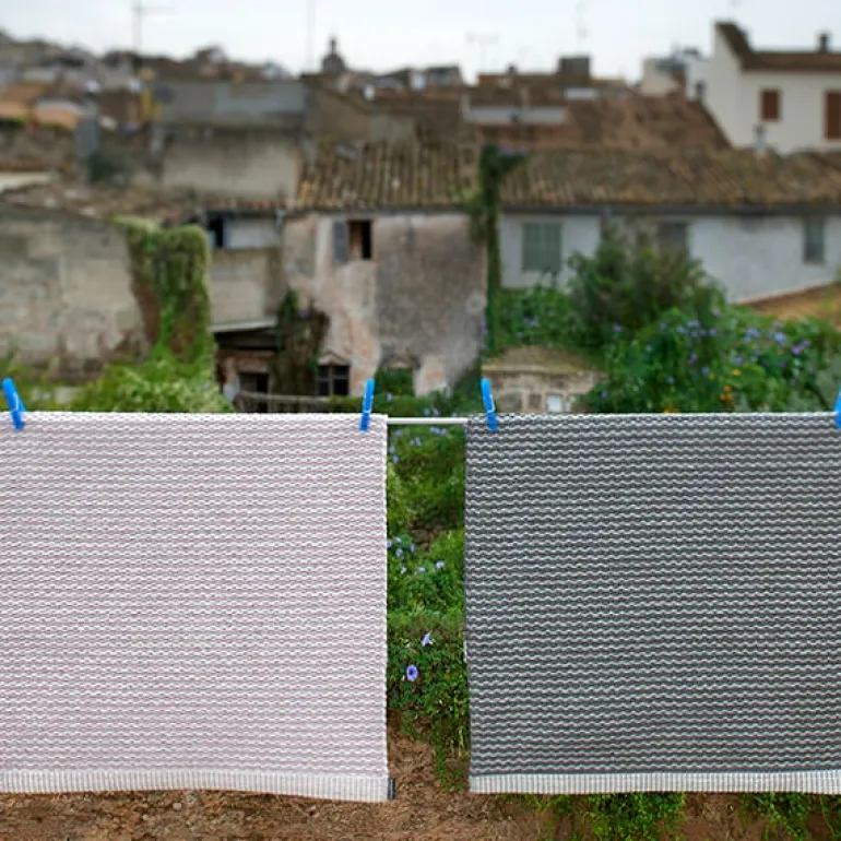 Pappelina Mono rug, 85 x 260 cm, dark mud