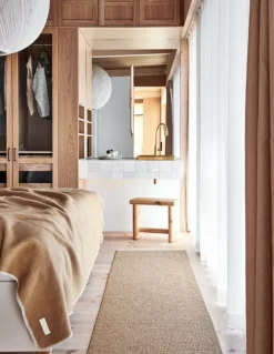 Pappelina Mono rug, 85 x 260 cm, ochre