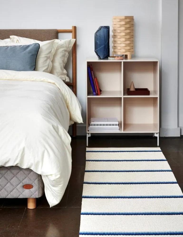 Pappelina Olle rug 70 x 240 cm, blue - vanilla