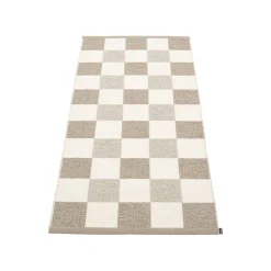 Pappelina Pix rug, 70 x 160 cm, dark linen - vanilla - linen