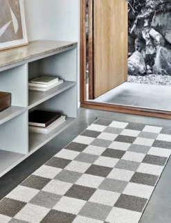 Pappelina Pix rug, 70 x 160 cm, dark linen - vanilla - linen