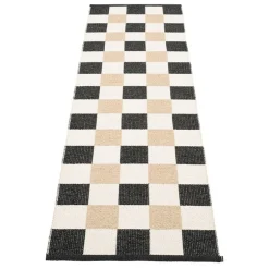 Pappelina Pix rug, 70 x 240 cm, black - vanilla - beige