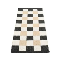 Pappelina Pix rug, 70 x 160 cm, black - vanilla - beige