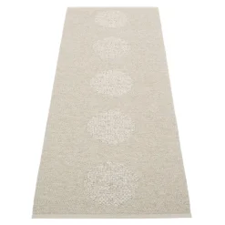 Pappelina Vera 2.0 rug, 70 x 200 cm, linen - stone metallic