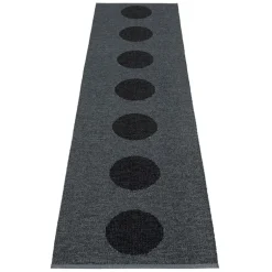 Pappelina Vera 2.0 rug, 70 x 280 cm, black - black metallic
