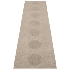 Pappelina Vera 2.0 rug, 70 x 280 cm, dark linen - linen metallic