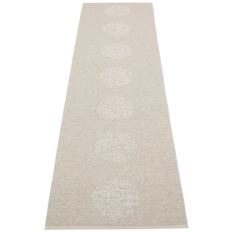 Pappelina Vera 2.0 rug, 70 x 280 cm, linen - stone metallic