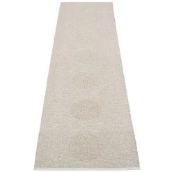 Pappelina Vera 2.0 rug, 70 x 280 cm, linen - stone metallic