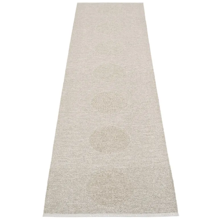 Pappelina Vera 2.0 rug, 70 x 280 cm, linen - stone metallic