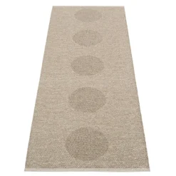 Pappelina Vera 2.0 rug, 70 x 200 cm, dark linen - linen metallic