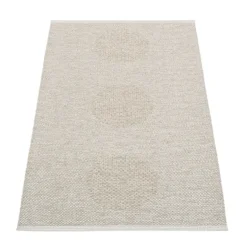 Pappelina Vera 2.0 rug, 70 x 120 cm, linen - stone metallic