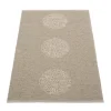 Pappelina Vera 2.0 rug, 70 x 120 cm, dark linen - linen metallic
