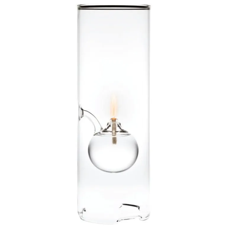 Paustian Wolfard oil lamp, extra large, clear glass