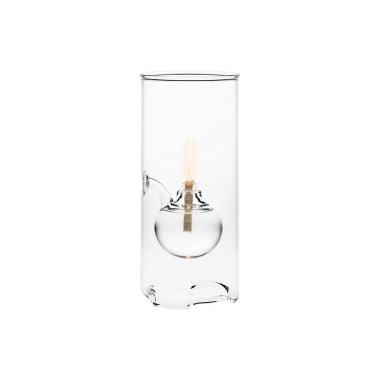 Paustian Wolfard oil lamp, small, clear glass