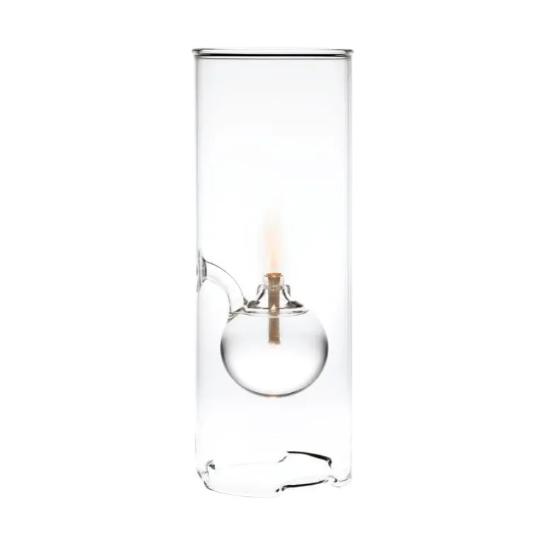 Paustian Wolfard oil lamp, large, clear glass