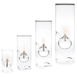 Paustian Wolfard oil lamp, large, clear glass