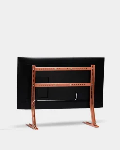 Pedestal Bendy Low TV stand, dusty rose