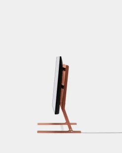 Pedestal Bendy Low TV stand, dusty rose