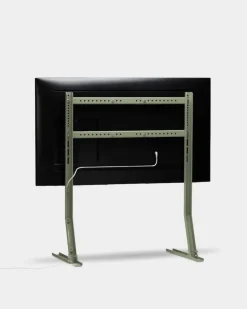 Pedestal Bendy Tall TV stand, mossy green