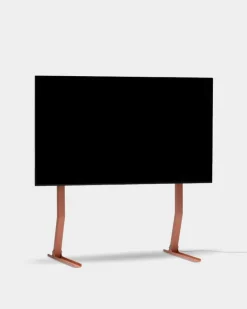 Pedestal Bendy Tall TV stand, dusty rose