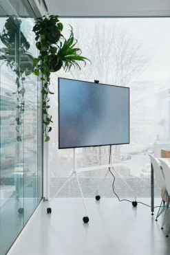 Pedestal Moon Pro TV stand, pearl