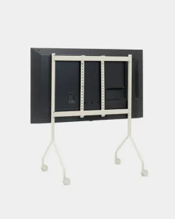 Pedestal Moon Rollin' TV stand, pearl