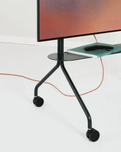 Pedestal Moon Rollin' TV stand, charcoal