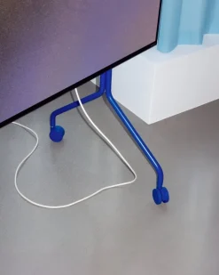 Pedestal Moon Rollin' TV stand, ultra marine