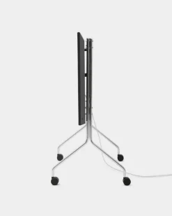 Pedestal Moon Rollin' TV stand, chrome