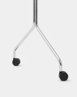 Pedestal Moon Rollin' TV stand, chrome