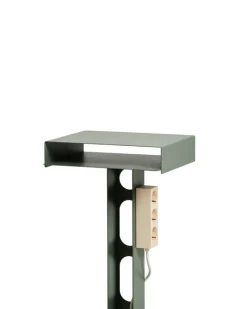Pedestal Sidekick table, mossy green