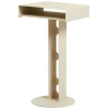 Pedestal Sidekick table, pearl