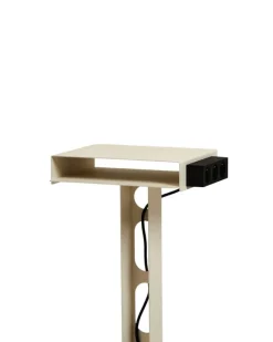 Pedestal Sidekick table, pearl