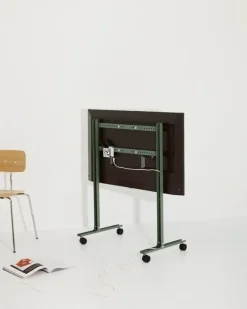 Pedestal Straight Rollin' TV stand, mossy green
