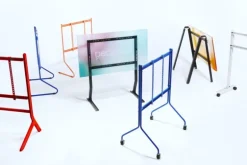 Pedestal Straight Rollin' TV stand, charcoal