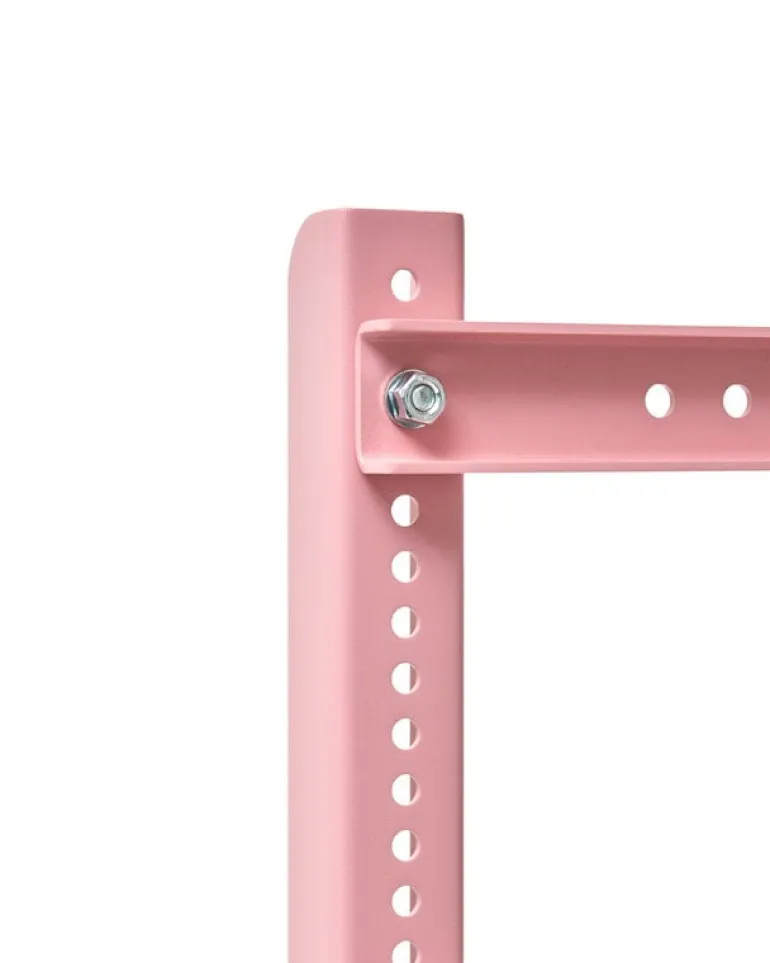 Pedestal Straight Rollin' TV stand, bubble gum