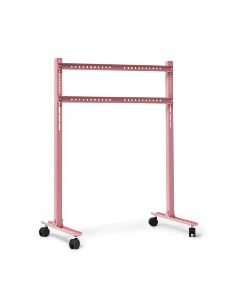 Pedestal Straight Rollin' TV stand, bubble gum
