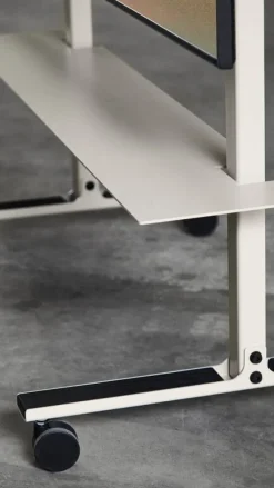 Pedestal Straight Rollin' TV stand, mushroom