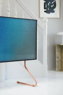 Pedestal Sway TV stand, dusty rose