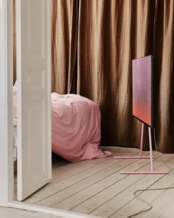 Pedestal Viva TV stand, bubble gum