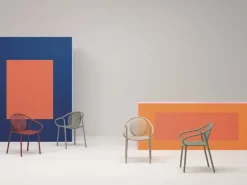 Pedrali Remind 3735r armchair, recycled plastic, grey