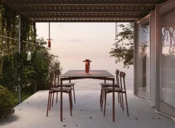 Petite Friture Fromme dining table, 90 x 180 cm, brown red